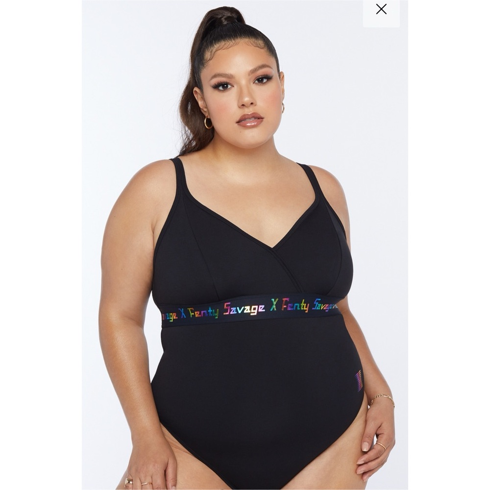 NWT Savage x Fenty Forever Savage Bodysuit with Rainbow Logo Plus Size 3X